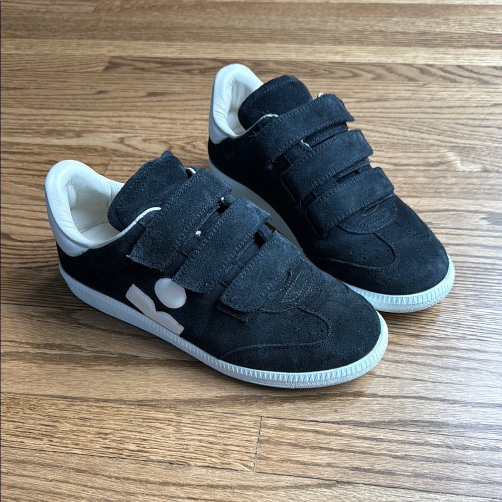 Isabel Marant Black and White Velcro Sneakers